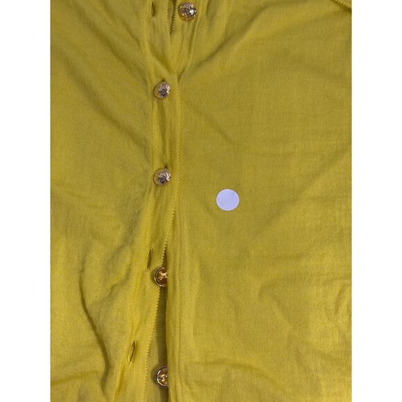 Escada Chartreuse Button Front Knit Cardigan Size L Made in Italy - Picture 11 of 13